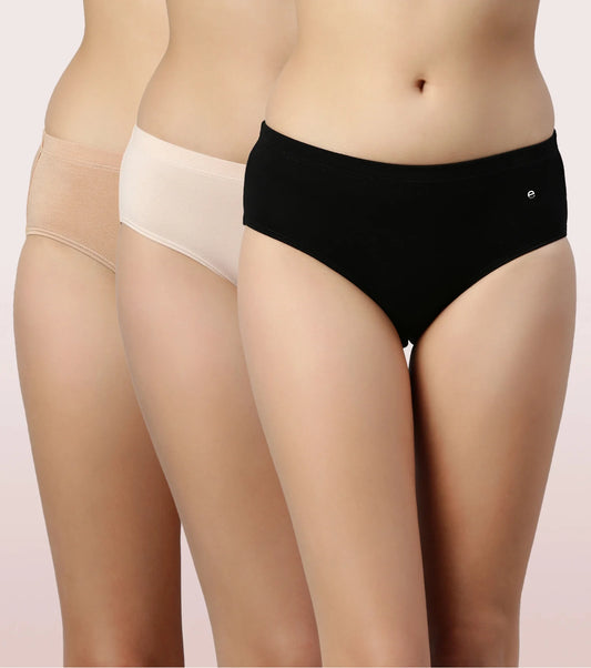 CR17 Enamor Panties - Assorted-Pack Of 3-Colors Panties - bare essentials