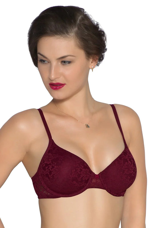 Floral Romance Padded Wired Lace Bra Amante 10301 lacy bra, padded bra, T-shirt Bra, underwired, underwired bra - bare essentials
