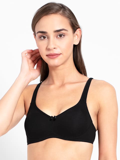 1250 Jockey Women's Full Coverage Everyday Bra cotton bra, Cotton t-shirt bra, Non Padded, non wired bra - bare essentials