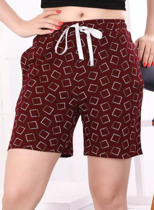 TRYLO SHORTS NIGHTWEAR night wear shorts, trylo shorts, women shorts - bare essentials