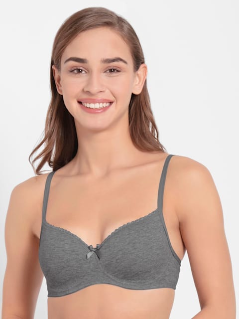 1723 Jockey Women's Wirefree Padded Super Combed Cotton Bra lightly padded, Padded, padded bra, womens padded bra - bare essentials