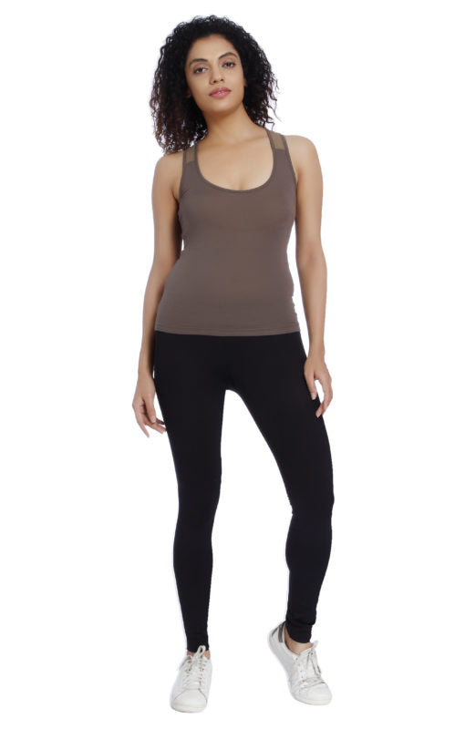Aria Leya - Yoga Top - Scent of Dawn - Brown Aria Leya, Designer collection, Yoga Top - bare essentials