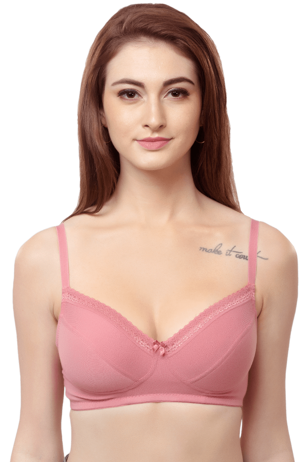 Inner Sense Organic Cotton Antimicrobial Lightly Padded Lace Touch Bra – bare  essentials
