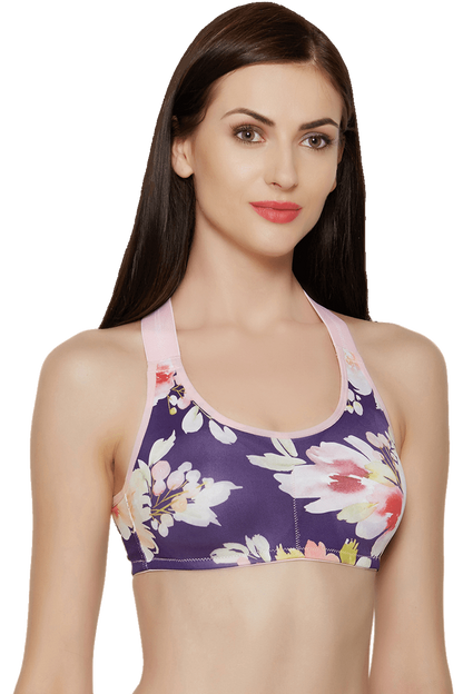 Organic Cotton  Blended Antimicrobial Non-wired Cross-back Sports Bra activewear, Bras, featured, organic - bare essentials