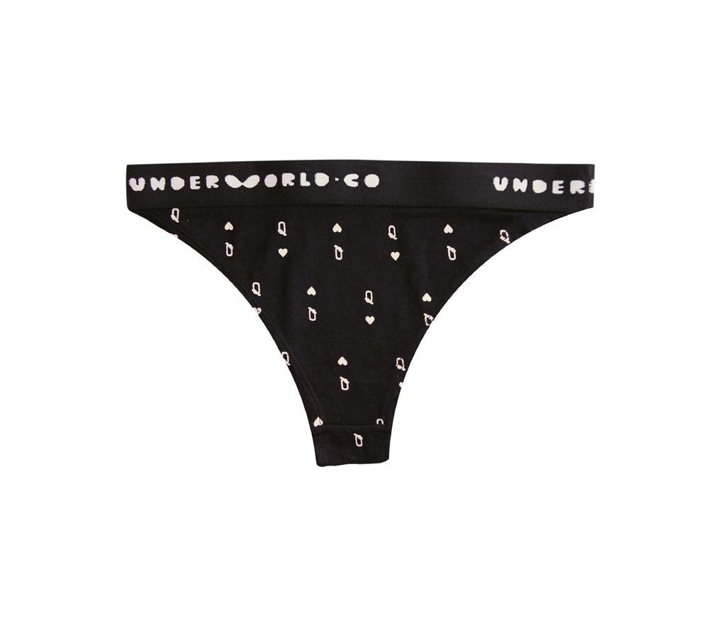 Underworld.Co Panties - QUEEN OF HEARTS Bikini, Cotton, featured, organic, Panties - bare essentials