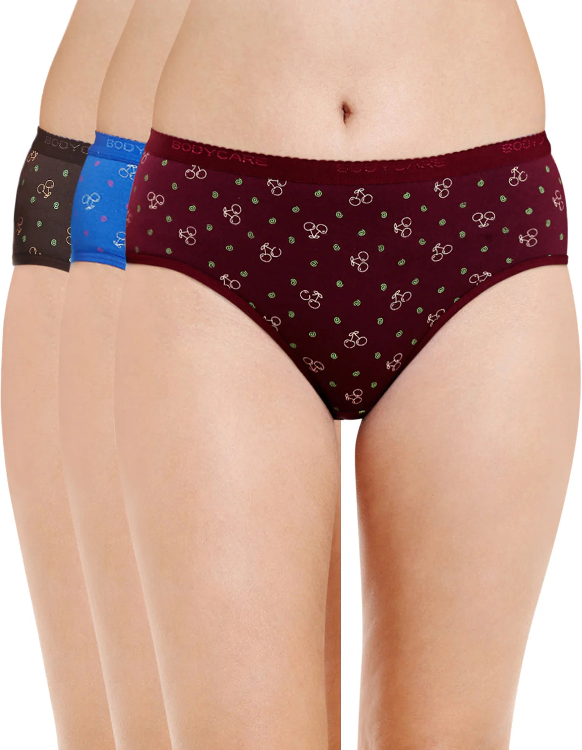 Bodycare Outer Elastic Full Brief Panty 3 Piece Hipster