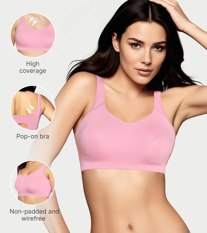 IB06 Enamor BambooBliss Pop-on Bra, Non-Padded, Wirefree, High Coverage