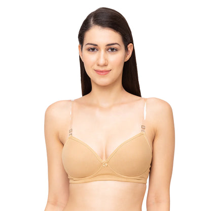 SLICK - COTTON MOLD PADDED T-SHIRT BRA JULIET Padded, padded bra - bare essentials