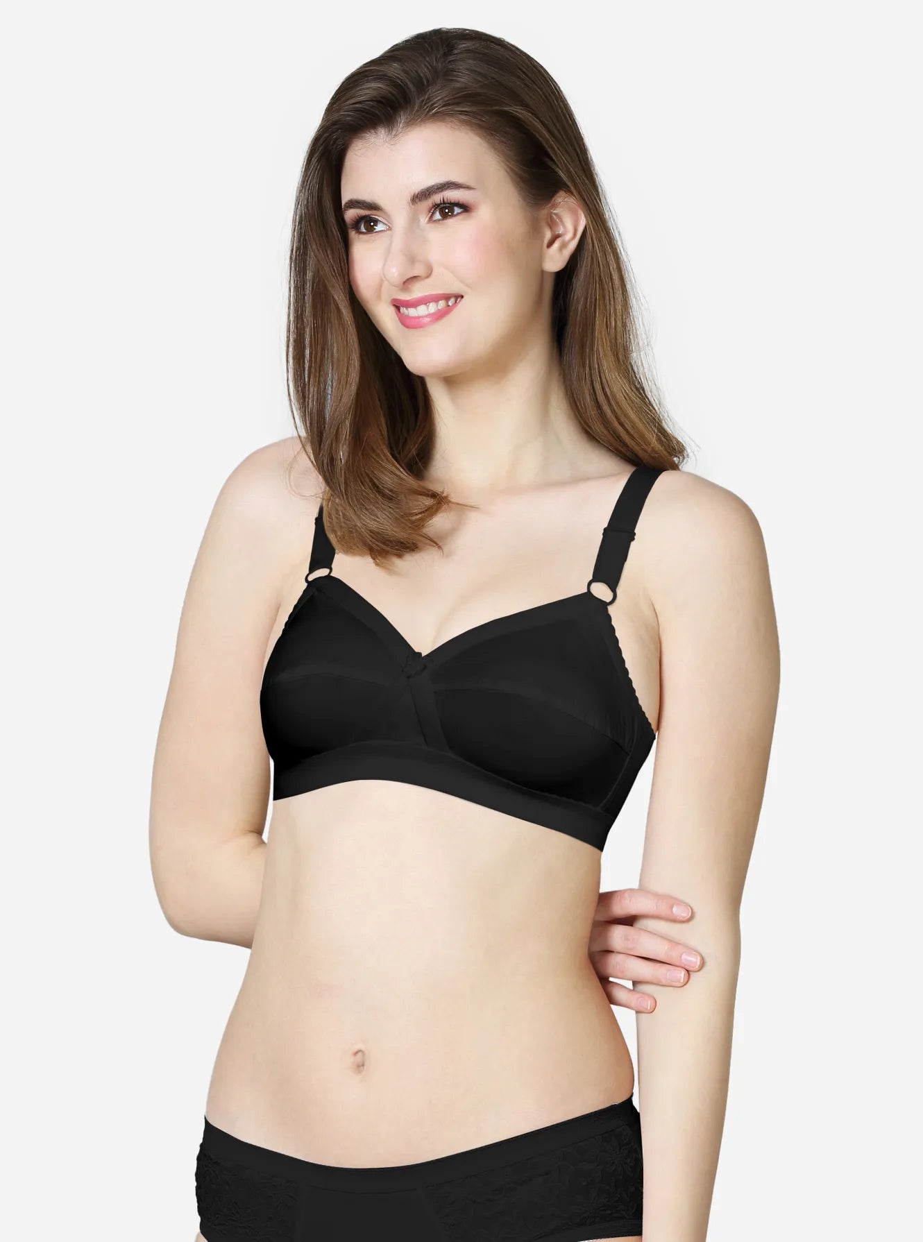 VSTAR JOY Full coverage plus size cross over bra over bust bra, plus size bra - bare essentials