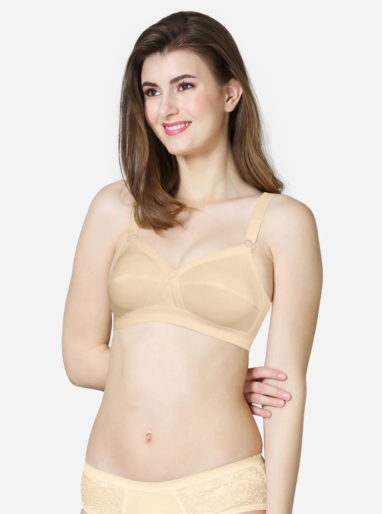 VSTAR JOY Full coverage plus size cross over bra over bust bra, plus size bra - bare essentials