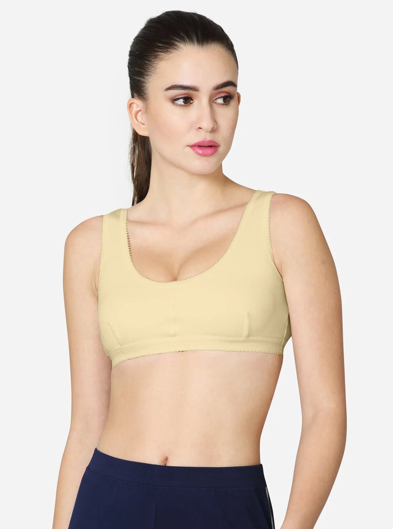 VSTAR SMARTIE Double layered Darted front panel high coverage slip on bra double layered bra, high coverage, womens bra - bare essentials