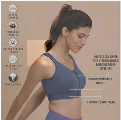 NYK907 Nykaa Front Open Sports Bra