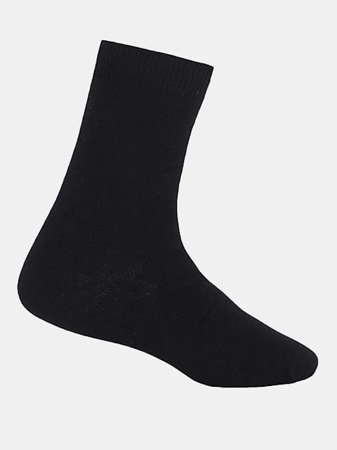 Unisex Kid's Compact Cotton Stretch Solid Crew Length Socks With Stay Fresh Treatment JOCKEY 7800  - bare essentials
