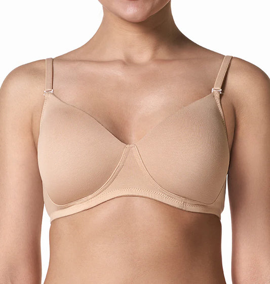 Signature Pad Blossom bra, Bras, cotton bra, Full support bra, non wired bra, padded bra, T shirt bra - bare essentials
