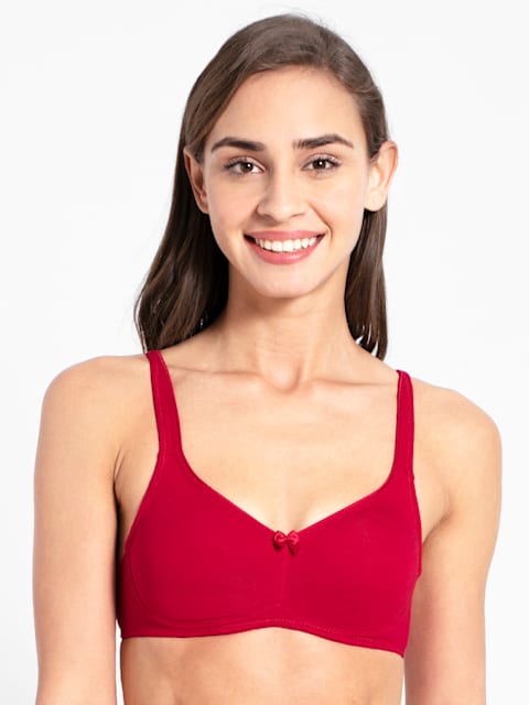1250 Jockey Women's Full Coverage Everyday Bra cotton bra, Cotton t-shirt bra, Non Padded, non wired bra - bare essentials