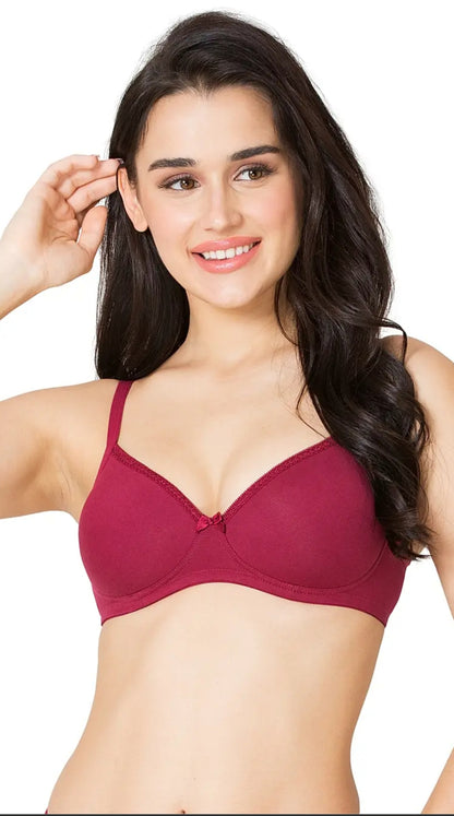 Vismay Pearl Thin Padded T Shirt Bra lightly padded, non wired bra - bare essentials