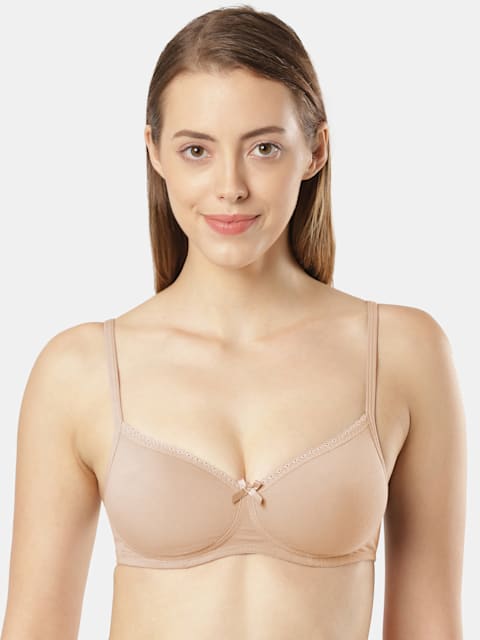 1723 Jockey Women's Wirefree Padded Super Combed Cotton Bra lightly padded, Padded, padded bra, womens padded bra - bare essentials