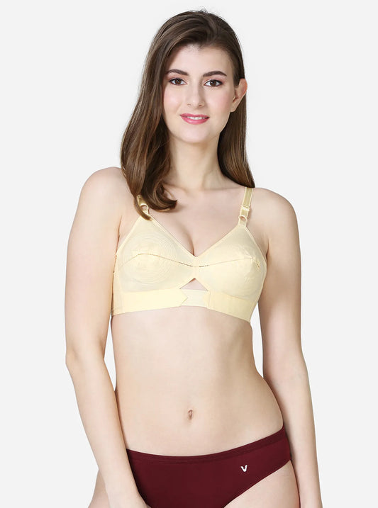 Queen Vstar Elastic Strap Bra Cotton, cotton bra, non - padded bra, Non Padded, non wired bra - bare essentials