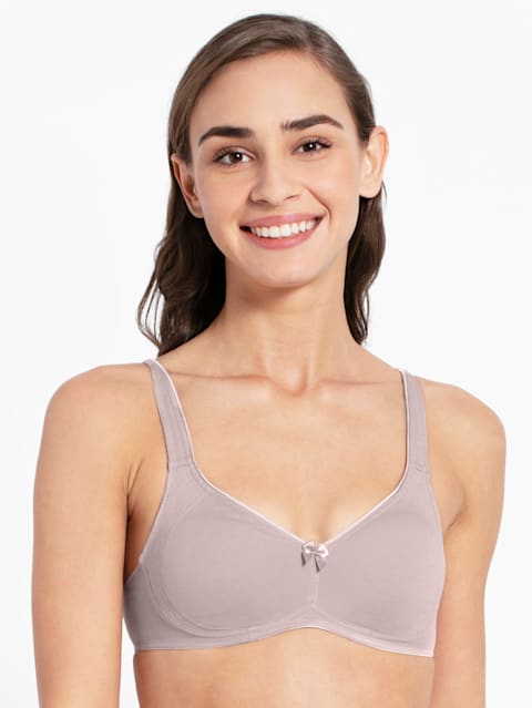 Buy Jockey Women's Wirefree Padded Super Combed Cotton Elastane Stretch  Medium Coverage Lace Styling T-Shirt Bra with Adjustable Straps (Pack of 1)  (38B, Beet RED) at