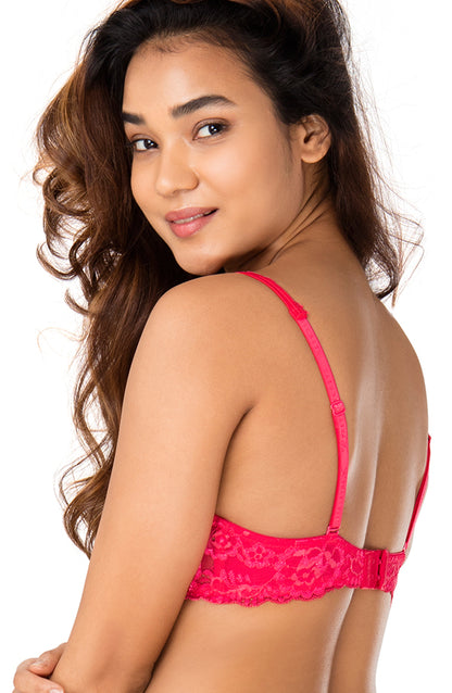 Sexy Lace Unlined Bra - Pink - B011 Bras, featured, lace, prettysecrets - bare essentials