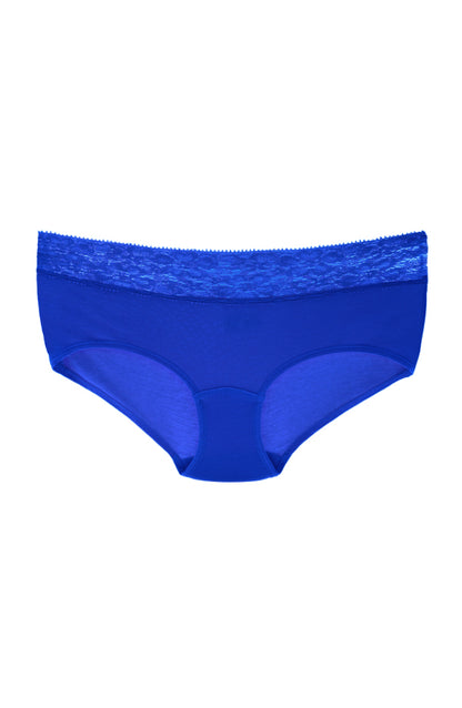 Supersoft Lacy Boyshort - Cobalt -P1009 Boyshorts, Cotton, featured, full back coverage, lace, Mid Rise, Panties, prettysecrets, Supersoft - bare essentials