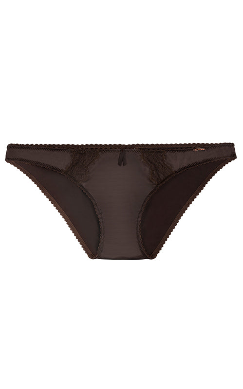 Aria Leya - Happy Go Lucky  Satin Brief - Brown Aria Leya, bridal, Bridal Collection, Brown, designer collection, featured, Panties, Satin, Women's briefs, Women's underwear - bare essentials
