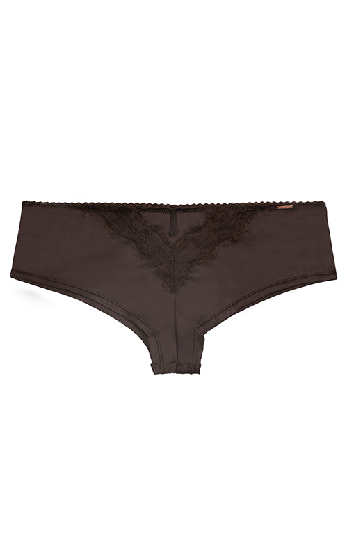 Aria Leya - Happy Go Lucky Satin Shorty - Brown Aria Leya, bridal, Bridal Collection, Brown, Designer Collection, featured, Panties, Satin, Shorty, Women's briefs, Women's underwear - bare es