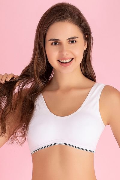 Cotton Padded Non-Wired Teen T-shirt Bra Bras, Cotton, featured, full coverage, Teenage bra - bare essentials