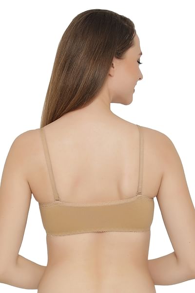 Cotton Non Padded Non Wired Multiway Beginners Bra Beginners Bra, Bras, Clovia, Cotton, featured, full coverage, Non Padded, Nude, Wirefree, wireless - bare essentials