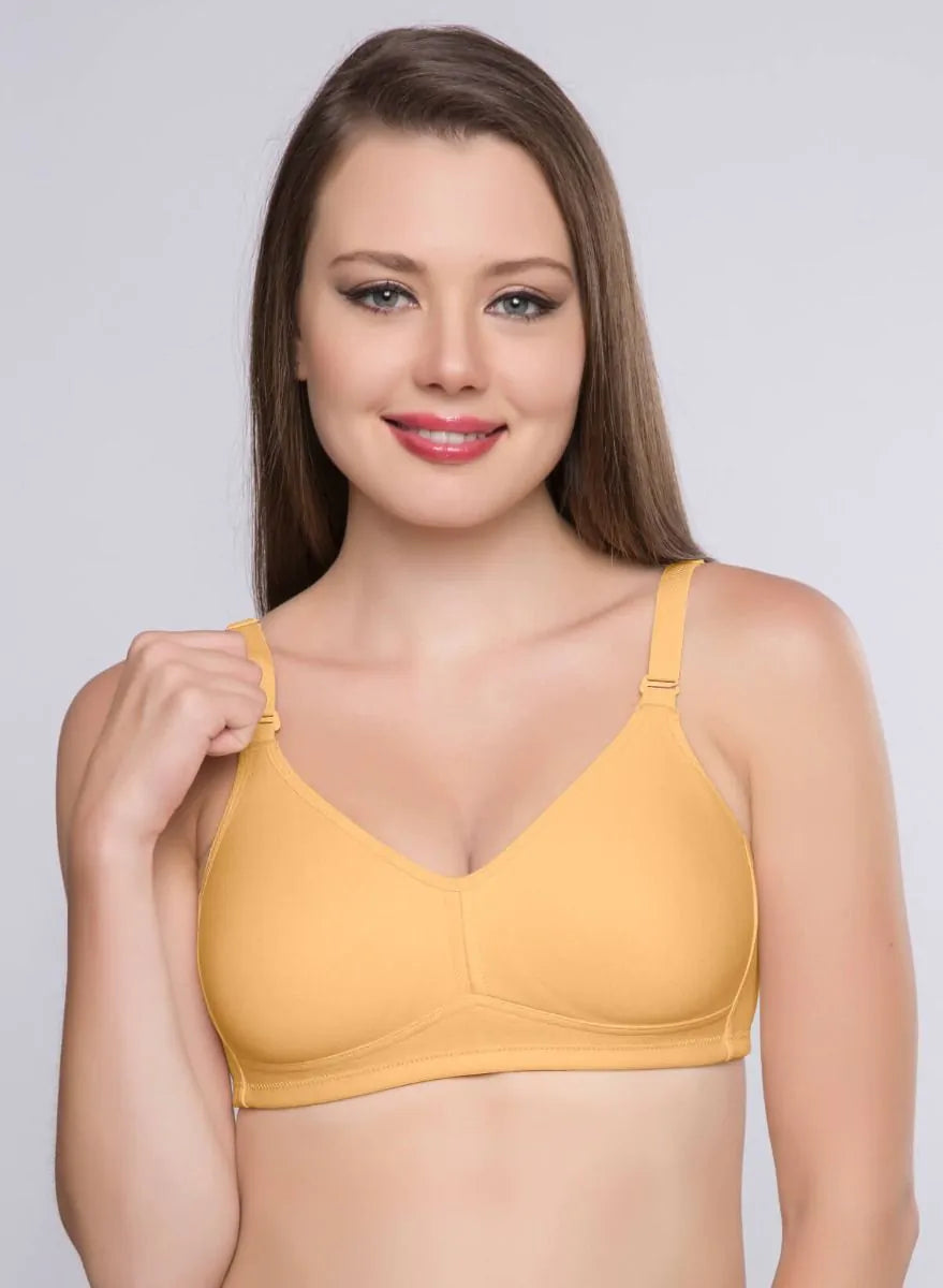 Minimizer Caramel Trylo full coverage, Full support bra, minimizer, non - padded bra, non wired bra, T-shirt Bra - bare essentials