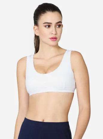 INKURV Slip on Everyday bra for teenager girls, Double layered Cotton  Sports Bra, wireless, Non Padded