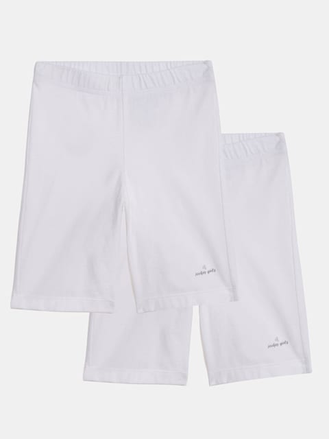 Girl's Super Combed Cotton Elastane Stretch Shorties with Ultrasoft Waistband Jockey SG03  - bare essentials